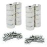 20mm dia x 10mm thick North & South Neodymium Countersunk Magnets & Screws Pack