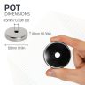 50mm dia x 10mm thick x 8.5mm hole Ferrite Pot Magnet - 15.8kg Pull