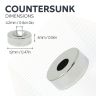 12mm dia x 4mm thick x 4.2mm c/sink Neodymium Magnet - 2.5kg Pull
