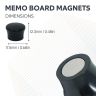 Small Coloured High Power 'Memo' Board Magnets - Office & Fridge (17.5mm dia x 12.3mm tall)