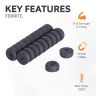 12mm O.D. x 2mm I.D. x 6mm thick Y10 Ferrite Magnets - 0.1kg Pull