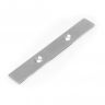 101 x 14.5 x 2mm thick Nickel Plated Mild Steel Plate + 2x 5.25mm c/sunk holes