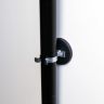 43mm dia x 6mm high Rubber Coated Cable Holding Magnet With 19mm Terry Spring Clip - 8kg Pull