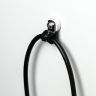 18mm dia x 6mm high Rubber Coated Cable Holding Magnet With 6mm Rubber Clamp - 1.6kg Pull