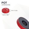 46mm dia x 11mm thick Ferrite Limpet Pot Magnet c/w M6 threaded hole - 14kg Pull