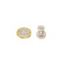 Chrome Skittle Pot Magnet (16mm dia x 20mm tall) - 4.75kg Pull