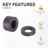 32mm O.D x 18mm I.D x 5.5mm thick Y30BH Ferrite Ring Magnet - 1kg Pull