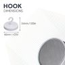 40mm dia Ferrite White Painted Clamping Magnet with M6 Hook - 10.2kg Pull