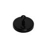 57mm dia Ferrite White or Black Painted Clamping Magnet with M4 Hook - 25kg Pull
