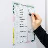 MagFlex® A4 Jungle Leaves Weekly Meal Planner Fridge Magnet - Flexible Magnetic Sheet