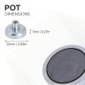 25mm dia x 7mm thick Ferrite Pot Magnet with M4 Internal Thread - 1kg Pull