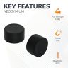 16.4mm dia x 9.3mm thick Rubber Coated N42 Neodymium Magnet - 5.9kg Pull