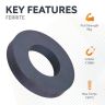 102mm O.D x 51mm I.D x 15mm thick Y30BH Ferrite Ring Magnet - 9kg Pull