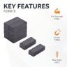 25 x 10 x 6mm thick Y30BH Ferrite Magnet - 0.8kg Pull