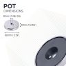 66mm dia x 10mm thick x 8mm hole Ferrite Pot Magnet - 39kg Pull