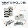 16mm dia Neodymium Pot Magnets, Steel Discs & Screws Pack
