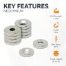10mm dia x 2mm thick x 3mm c/sink Neodymium Magnet - 1.2kg Pull