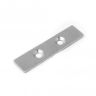 61 x 14.5 x 2mm thick Nickel Plated Mild Steel Plate + 2x 5.25mm c/sunk holes