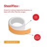 SteelFlex® 25mm Wide Steel Tape - 3Mª Self-Adhesive / Gloss White