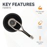 36mm dia Ferrite Pot Magnet with Swivel Hook - 2.3kg Pull