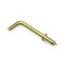 SCREWD 25mm Brass Plated L Hook (4 Packs of 8)