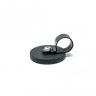22mm dia x 6mm high Rubber Coated Cable Holding Magnet With 12.7mm Cable Clip - 4.3kg Pull