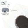 40mm dia x 8mm thick Ferrite Pot Magnet with M5 External Thread - 14.9kg Pull