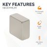 20 x 20 x 10mm thick N42 Neodymium Magnet - 14.2kg Pull