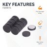 25mm dia x 5mm thick Y10 Ferrite Magnet with Adhesive Foam Pad - 0.6kg Pull