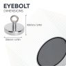 125mm dia x 100mm tall Ferrite Recovery Magnet with M14 Eyebolt and 10 Metre Rope - 130kg Pull