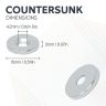 15mm dia x 2mm thick North & South Neodymium Countersunk Magnets & Screws Pack