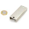 69 x 27 x 11.8mm thick (x 5mm hole) Ferrite Channel Magnet - 10kg Pull