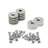 15mm dia Countersunk Magnets, Steel Discs & Screws Pack