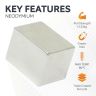 25.4mm x 19.05mm x 19.05mm thick N42 Neodymium Magnet - 13.32kg Pull - Licensed Material
