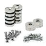 16mm dia Neodymium Pot Magnets, Steel Discs & Screws Pack