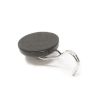 40mm dia Neodymium Pot Magnet with Rubber Base and Swivel Hook - 12kg Pull