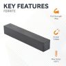 152.4 x 25.4 x 25.4mm thick Y30BH Ferrite Magnet - 15kg Pull