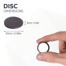 25mm dia x 3mm thick Y10 Ferrite Magnet With Self Adhesive Foam - 0.69kg Pull