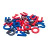 Fun with Magnets 108 Uppercase Magnetic Foam Letters + Punctuation (Red & Blue)