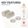 12mm dia x 4mm thick N42 Neodymium Magnet - 3kg Pull