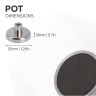 32mm dia x 18mm tall x M6 Thread Y30BH Ferrite Pot Magnet - 5.8kg Pull