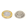 22mm dia x 6mm thick N35 Neodymium Top Hat Pot Magnet - 5.4kg Pull