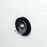31mm dia x 6mm high Rubber Coated Magnet With 26mm Picture Hook - 5.7kg Pull