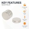15mm dia x 4mm thick N35 Neodymium Magnet - 2.8kg Pull
