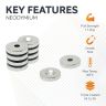 25mm dia x 5mm thick x 6mm c/sink Neodymium Magnet - 11.2kg Pull
