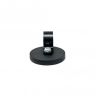 43mm dia x 6mm high Rubber Coated Cable Holding Magnet With 19mm Cable Clip - 8kg Pull