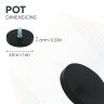 43mm dia x 6mm thick Rubber Coated POS Magnet c/w M6 x 15mm External Thread - 8kg Pull