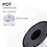 100mm dia x 22mm thick x 11mm hole Ferrite Pot Magnet - 68kg Pull