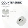 10mm dia x 5mm thick North & South Neodymium Countersunk Magnets & Screws Pack