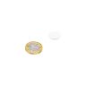 16mm dia x 2mm thick White Painted Mild Steel Disc with 3Mª Self-Adhesive